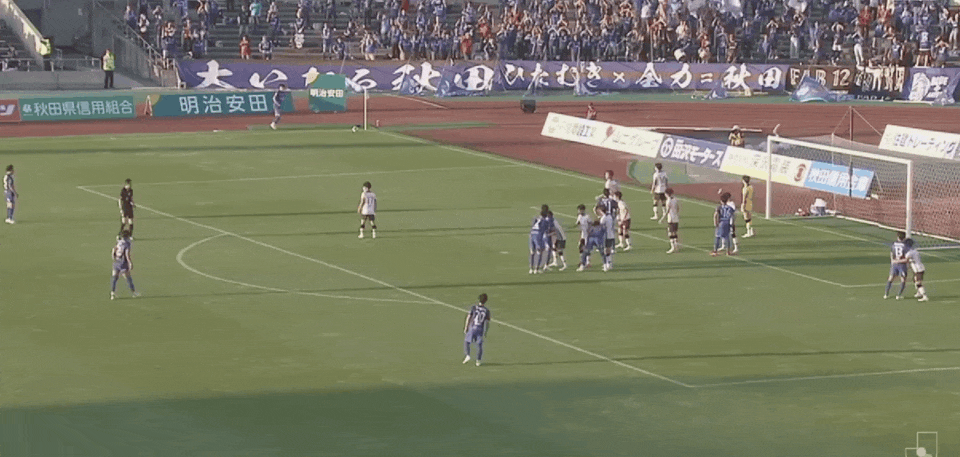 日职乙半场：佐藤大树传射建功，秋田暂3-1熊本